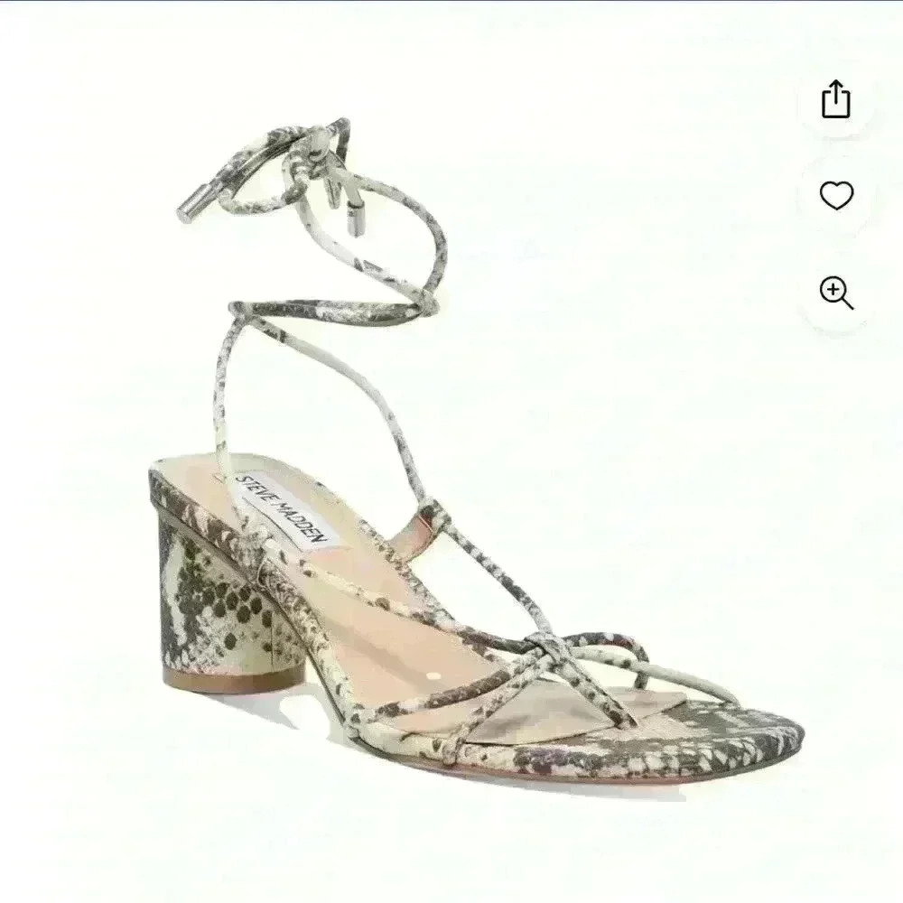 Steve Madden Snakeskin Lace-Up Sandals